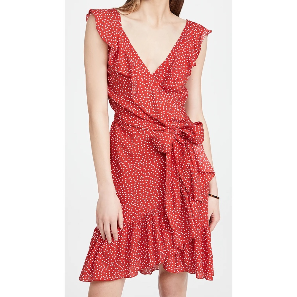 TIARE HAWAII MUSE WRAP DRESS, RED, O/S